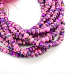 Load image into Gallery viewer, Purple Pink Copper Turquoise Beads, Copper Turquoise Faceted Rondelle Beads, 8-10 mm, 4 Inch Line, Wholesale Beads, Jewelry Making Beads