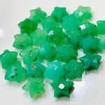 Load image into Gallery viewer, Natural Chrysoprase Star Gemstone: Faceted Carved Briolettes, 10mm