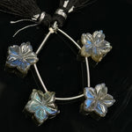 Load image into Gallery viewer, Flashy Labradorite Flower Shape Carving Gemstone Beads, Flower Shape Hand Carved Jewelry Making Charm Beads, 15 MM Flower Shape Gemstones
