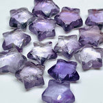 Load image into Gallery viewer, AAA Pink Amethyst Carved Star Shape Briolettes, Pink Amethyst Faceted Star Shape Gemstone Beads, Loose Star Shape Charms 10 MM, Hand Carved