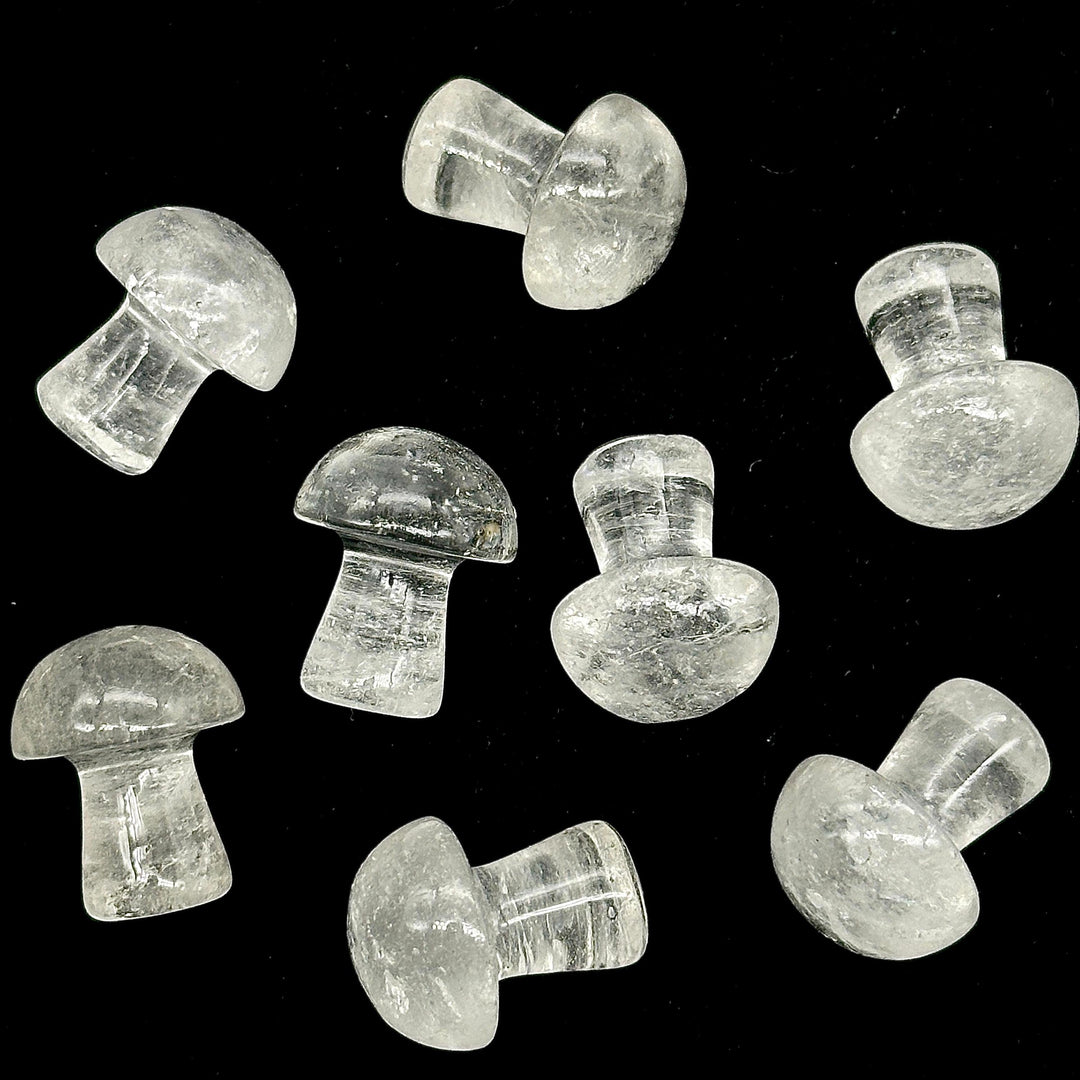 1 Pc Natural Crystal Quartz Mushroom Shape Stone, Mushroom Shape Gemstones, 22 MM Mushroom Carving Stones, Mushroom Crystal, Crystal Healing