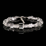 Load image into Gallery viewer, AAA Crystal Quartz Faceted Tumble Beads Bracelet, Crystal Quartz Nuggets Shape Beads Bracelet, Jewelry Gifts, Fancy Jewelry for Girls, 8 MM