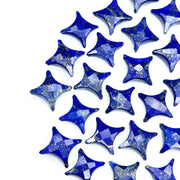 Genuine Lapis Lazuli Ninja Star Shape Carving Beads, Fancy Star Shape Gemstone Beads, 11X15 MM Jewelry Making Star Shape Briolettes Beads