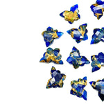 Load image into Gallery viewer, Mohave Turquoise Butterfly Gemstone, Dark Ocean Blue Mohave Copper Turquoise Butterfly, Handmade Faceted Butterfly Carving Beads, 14x10 MM