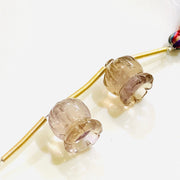 2 pcs strand 100% Natural Ametrine Fancy Shape Carved Gemstone, Loose Gemstone, Gemstone For Jewellery, Carved Gemstone 13X11.5 mm