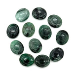 Load image into Gallery viewer, Natural Emerald Evil Eye Shape Briolettes, AAA Emerald Eye Shape Carved Beads, Evil Eye Protection Gemstone Beads, 12 MM, Green Eye Charms
