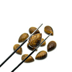 Load image into Gallery viewer, Natural Tiger Eye Leaf Shape Briolettes, AAA Tiger Eye Hand Carved Leaf Shape Gemstone Beads, Leaf Beads, 14 MM Loose Leaf Charms