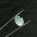 Load image into Gallery viewer, Natural Flashy Labradorite Hamsa Shape Carving Gemstones, 25 MM Palm Shape Gemstone, Healing Power Beads, Hand Carved Jewelry Making Charms