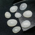 Load image into Gallery viewer, 2,10,20,25,50pcs A-one Quality White Moonstone freeform Rosecut, Cut Stone rosecut, gemstone for jewelry,jewelry making rosecut15X13 16X13mm