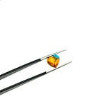 Load image into Gallery viewer, Beautiful Oyster Copper Turquoise Heart Shape Beads, Faceted Orange Turquoise Hearts, Carved Gemstones, 8 MM Jewelry Making Heart Charms