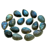 Load image into Gallery viewer, AAA Labradorite Leaf Briolettes: Hand Carved Gemstone Beads (14mm)