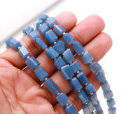 AAA Blue Opal Faceted Tumble Shape Gemstone Beads, Blue Opal Nuggets Shape Beads, 8