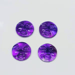 Load image into Gallery viewer, 1, 2,3,4,5 Pcs 100% Natural Amethyst face Shape Carving, Hand carved face shape Gemstone, carved Gemstone jewelry Making,18 mm