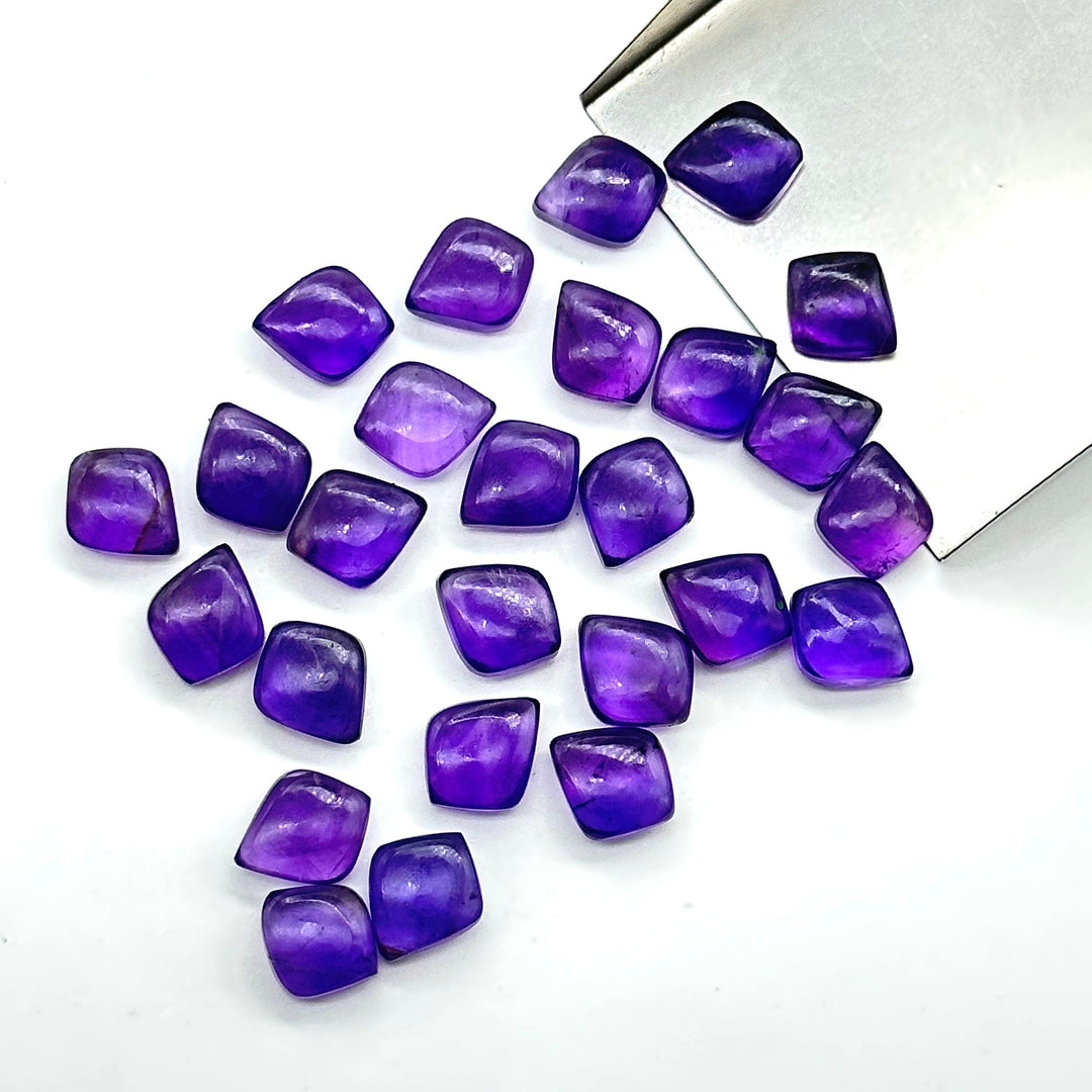 2,3,4,5,6 Pcs Natural Amethyst Smooth Betel Shape Gemstone For Jewelry Making, Amethyst Smooth Leaves Gemstone Brioletts For Jewlery 8X10 MM