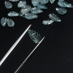 Load image into Gallery viewer, Gorgeous AAA Quality Natural Aquamarine Leaf Shape Carved Loose Gemstone, Leaf Carving For Jewellery 9-12 mm