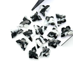 Load image into Gallery viewer, Rare Zebra Agate Butterfly Shape Beads, Black Agate Faceted Butterfly Shape Briolettes, Hand Carved Butterfly Gemstones for Jewelry, 14 MM
