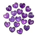 Load image into Gallery viewer, Amethyst Heart Briolette Beads: Faceted 12mm Carved Charms