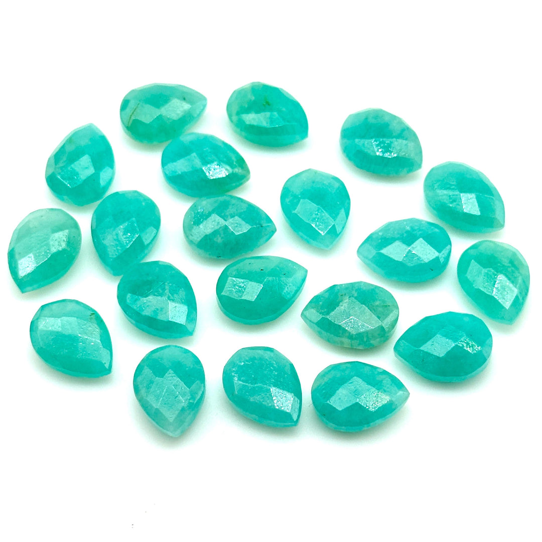 Amazing Amazonite Pear Shape Beads, AAA+ Quality Faceted Teardrop Bead, 9X12 MM Briolette Beads, Matched Pairs, Jewelry Making Beads