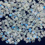 Load image into Gallery viewer, Natural Rainbow Moonstone Star Beads, Blue Flashy Carved Star Shape Briolette's, 10 MM Faceted Star Shape Charms, Loose Star Beads Crystal