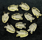 Load image into Gallery viewer, Beautiful Lemon Quartz Fish Gemstone, Beautiful Carved Fish Shape Beads, Feminine Energy Charm, 17X26 MM, Clear Yellow Fish Charm Pendant