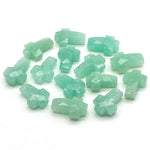 Load image into Gallery viewer, Natural Amazonite Cross Shape Briolettes, AAA Amazonite Gemstone Beads, Holy Cross Charm for Jewelry, 15 MM Jesus Lord Spiritual Beads