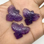 Load image into Gallery viewer, AAA Purple Amethyst Eagle Shape Carved Stone, Natural Amethyst Hand Carved Eagle Shape Gemstone, Jewelry Making, Bird Shape Carving, 30 MM