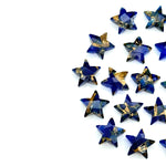 Load image into Gallery viewer, Dark Blue Copper Turquoise Star Shape Beads, Blue Turquoise Faceted Star Beads, Gemstone Carving Beads, Hand Carved Star Charms 10 MM