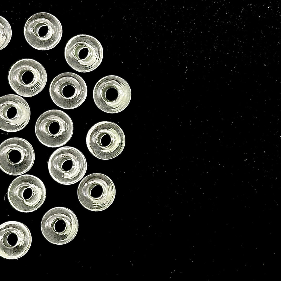 Pretty Crystal Quartz Donut Shape Carving, AAA Crystal Quartz Donut Shape Beads, Loose Donut Shape Charm Beads, Energy Healing Stones, 6 MM