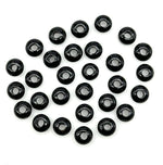 Load image into Gallery viewer, Super Cute AAA Black Onyx Donut Shape Beads, Natural Black Onyx Donut Carving Stone, Loose Donut Shape Charm Beads, Energy Healing Stone 6MM