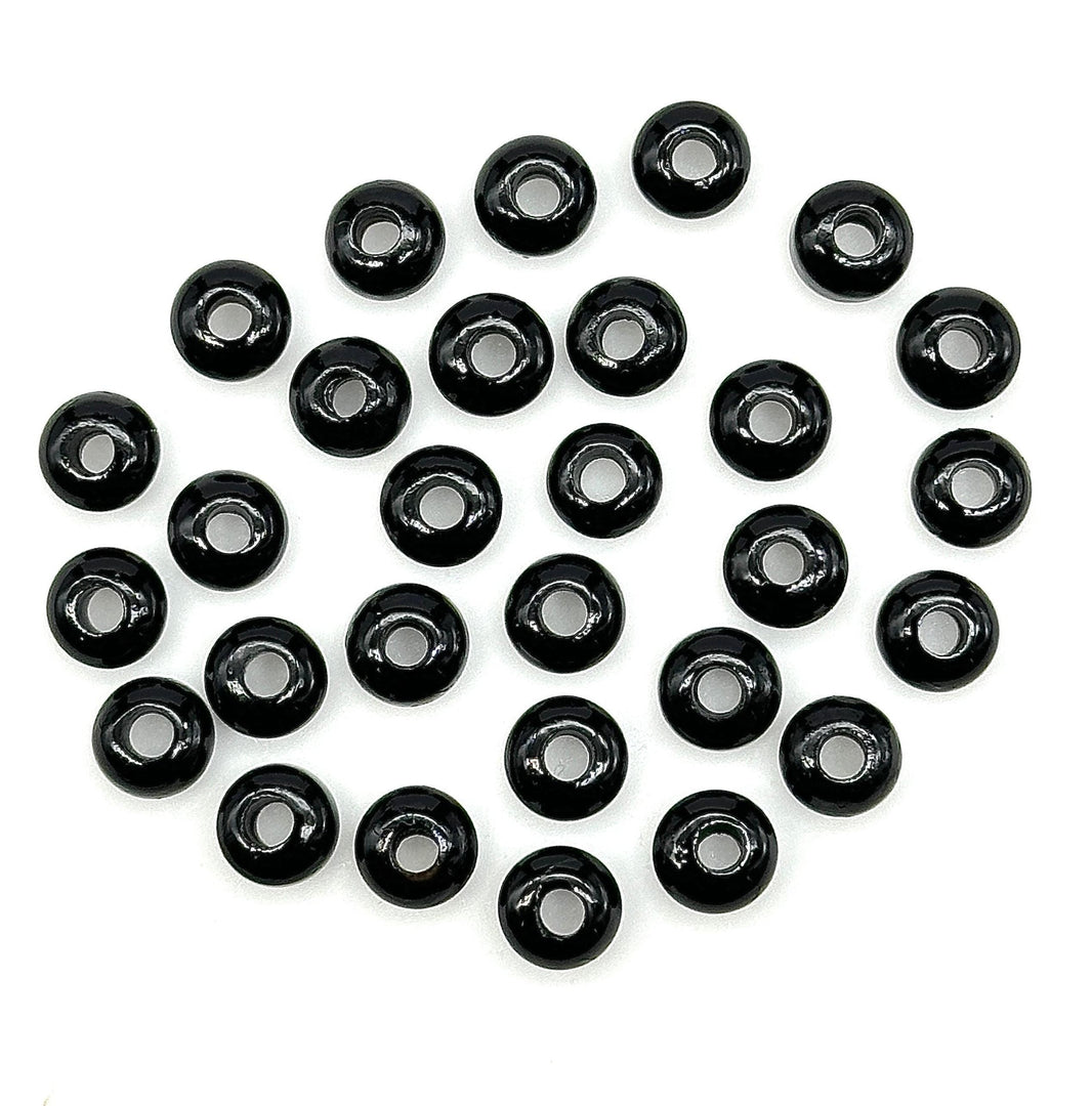 Super Cute AAA Black Onyx Donut Shape Beads, Natural Black Onyx Donut Carving Stone, Loose Donut Shape Charm Beads, Energy Healing Stone 6MM