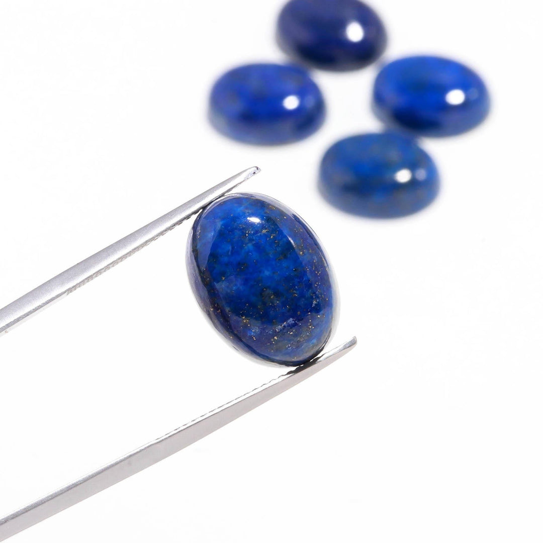 Natural Lapis Lazuli Oval Shape Beads, Blue Lapis Smooth Gemstone Beads, Loose Carving Beads, Oval Charms for Jewelry Making 12X16 MM