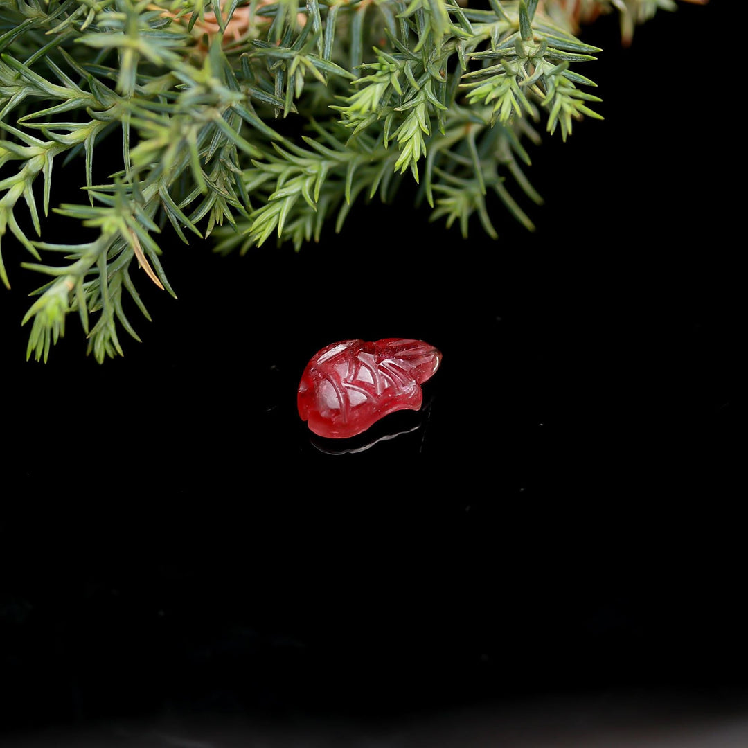 Pink Tourmaline Hand Carved Fish Shape Gemstone, Sea Fish Stones, Fish Shape Carvings 14 MM