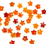 Load image into Gallery viewer, Miniature Stars, Natural Carnelian Faceted Carved Star, Star Shape Gemstone For Jewelry, 8 mm Star Shape Briolette's, Healing Orange Stars