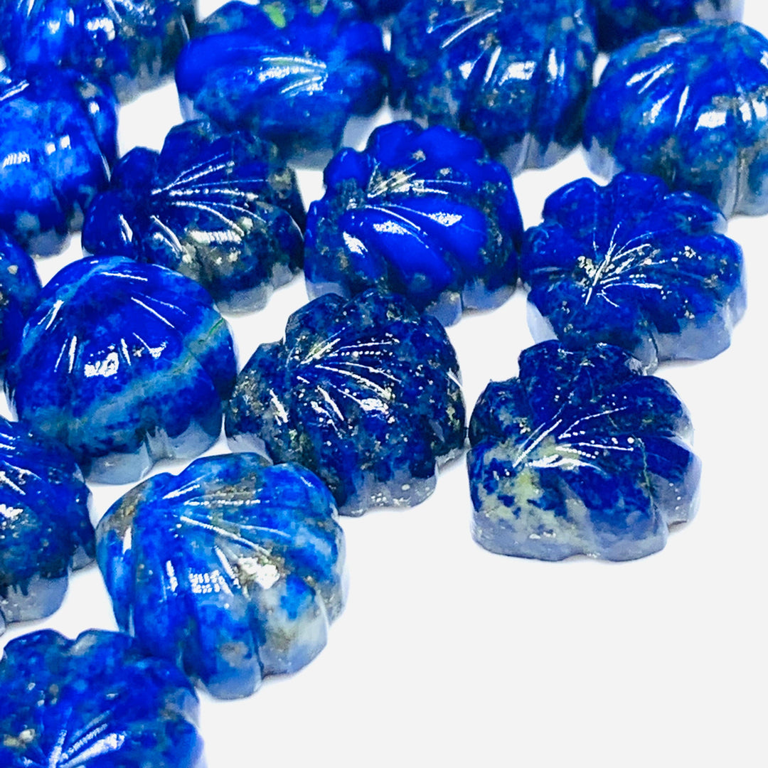 2,3,4,5 Pcs Natural  Lapis Lazuli Hand Carved Fancy Shape,  Hand  Carved Fancy Shape Gemstone For Jewellery, Fancy Shape Gemstone, 10 mm