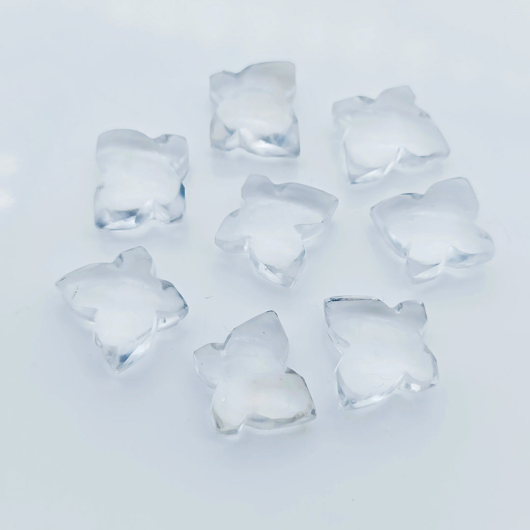 Natural Crystal Quartz Butterfly Shape Carving Beads, Hand Carved Smooth Butterfly Gemstone, Fancy Loose Beads For Jewelry, 13X9-14X10 MM