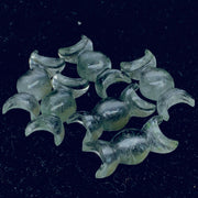 2,3,4,5 Pcs Natural Crystal Quartz Hand Carved Triple Moon Shape, Carved Triple Moon Shape Gemstone For Jewellery, 22X10 mm