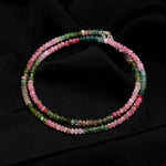 Load image into Gallery viewer, Smooth Tourmaline Beaded Necklace ~ Wedding Necklace for Women's ~ Watermelon Gemstone Beads Jewelry by Agarwalgemscreations