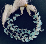 Load image into Gallery viewer, AAA Aqua Chalcedony Moon Shape Briolettes, Faceted Aqua Chalcedony Carved Moon Gemstones Beads, 12 MM Cresent Moon Beads, Blue Moon Charm
