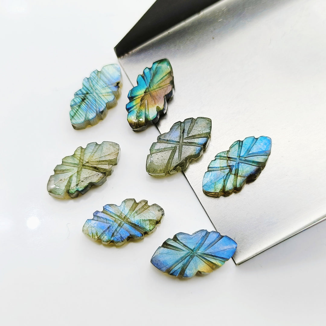 100% Natural Labradorite Fancy Shape Gemstone, Carved Fancy Gemstone, Loose Gemstone, Fancy Shape Gemstone, Carved Gemstone, 16X8.5 mm