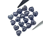 Load image into Gallery viewer, AAA Iolite Heart Beads: 10mm Smooth Gemstone Charms