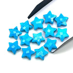 Load image into Gallery viewer, AAA Blue Turquoise Star Briolettes: Faceted Gemstone Beads, 15mm