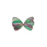 Load image into Gallery viewer, Natural Multi Fluorite Butterfly Wings Stone, Fluorite Wings for Jewelry Making, Carved Gemstone Healing Crystals (16X12 MM, 2 Stones)
