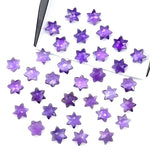 Load image into Gallery viewer, Super Cute Natural Amethyst Stars, Purple Amethyst Star Shape Beads, 6 MM Star Shape Gemstone for Jewlery, 6 Sides Carving Star Beads