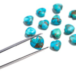 Load image into Gallery viewer, AAA Copper Turquoise Heart Shape Beads, Turquoise Smooth Heart Shape Briolette's, AAA Hand Carved Heart Charm, Mini Heart Craft Beads, 10 MM