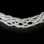 Natural Crystal Quartz Round Shape Beads, 2 MM AAA Crystal Faceted Gemstone Beads, 13 Inched Clear Crystal Loose Beads Strand for Jewelry