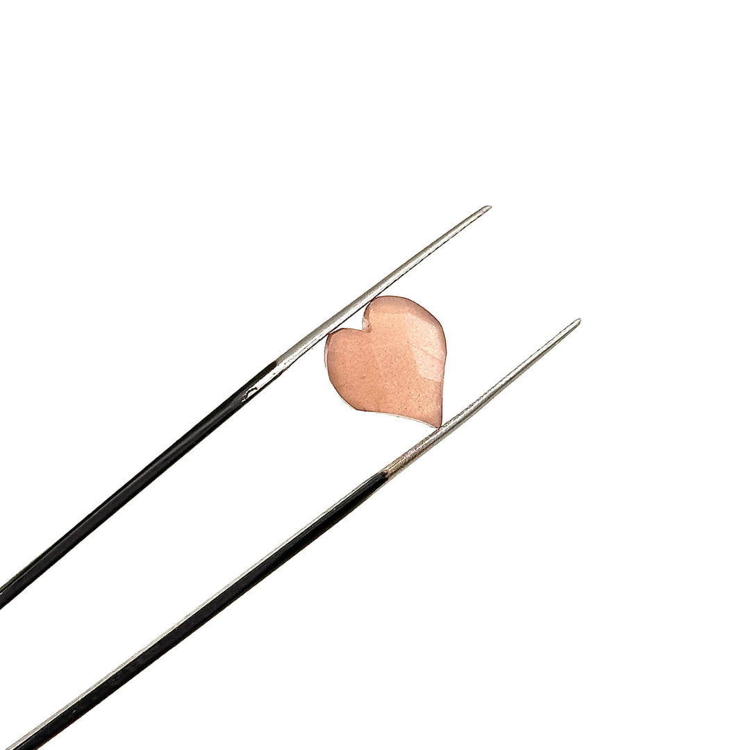 Chocolate Moonstone Heart Shape Beads, Natural Moonstone Hand Carved Heart Charms for Jewelry Making, Heart Shape Briolette's, 13 MM