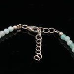 Load image into Gallery viewer, Natural Amazonite Beaded Bracelet, Amazonite Faceted Round Beads Bracelet, Gift For Her, 3 MM Beads Bracelet, 925 Silver Bracelet For Her