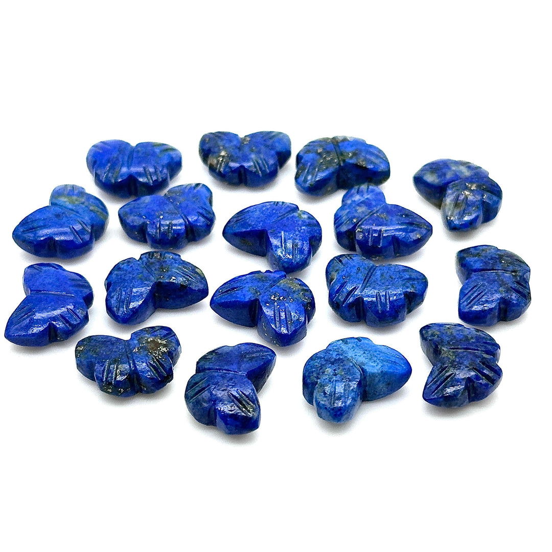 Natural Lapis Lazuli Butterfly Shape Beads, Blue Lapis Hand Carved Butterfly Briolettes, Gemstone Carving Beads, 13 MM Mini Butterfly Charms