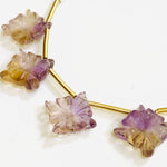 Load image into Gallery viewer, 1,2,3,4,5 pcs 100% Natural Ametrine Fancy Shape Carved Gemstone, Fancy Shape Carving, Carved Gemstone For Jewellery 12.3 mm