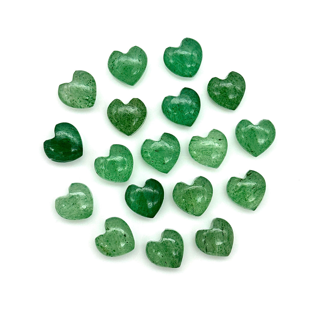 Smooth Green Strawberry Quartz Heart Shape Beads, AAA Green Quartz Heart Shape Briolette's, Hand Carved Gemstones, Jewelry Making Beads 8 MM